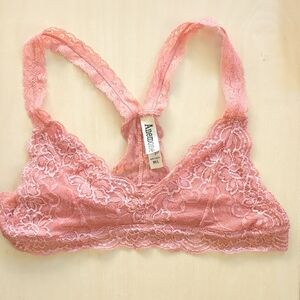 Anemone Pink Lace Bralette Size M/L
